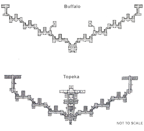 Buffalo and Topeka State Hospital Floor Plan Comparison