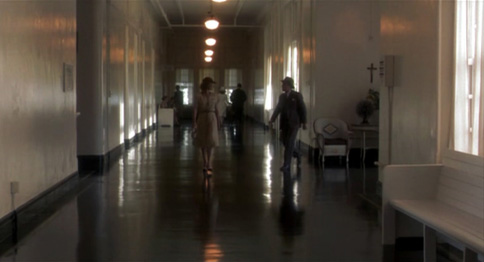 A scene from The Natural showing the interior of the Buffalo State Hospital Kirkbride building