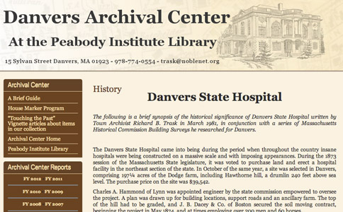 Danvers Archival Center Website
